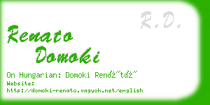 renato domoki business card